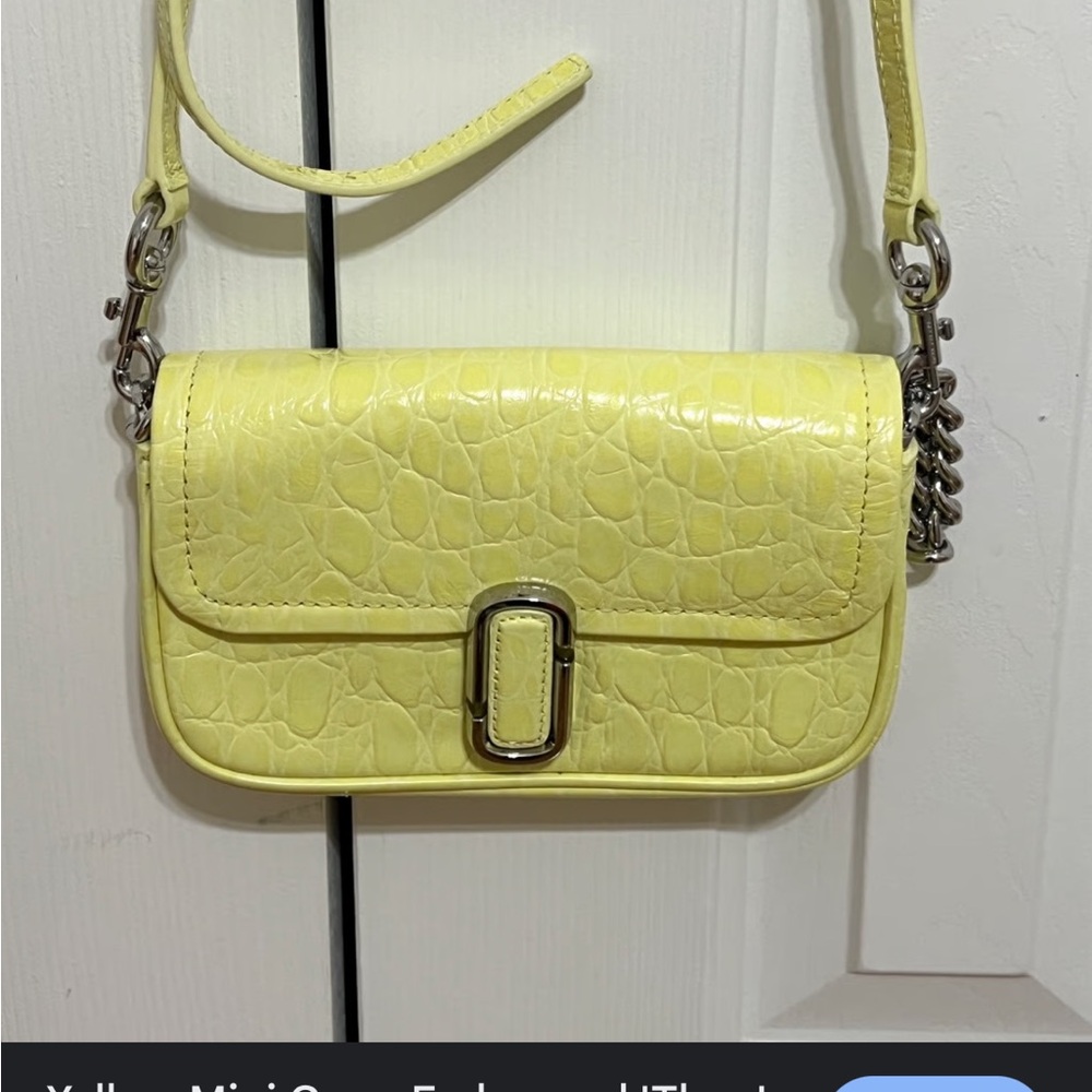 yellow mini croc embossed the ‘J Marc’ shoulder bag Women's Bag